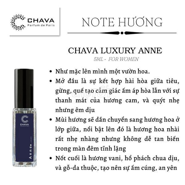 NƯỚC HOA MINI LUXURY ANNE 5ML DẠNG XỊT - CHAVA