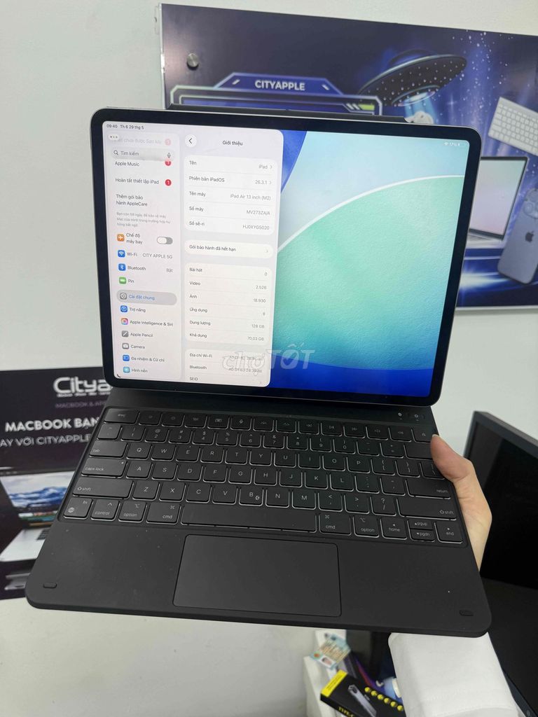 🔥 XẢ KHO: IPAD AIR M2 13" + PHÍM – ĐẸP KENg. Mua bán Máy tính bảng tại Quận Đống Đa Hà Nội được đăng bởi CITYAPPLE hình 1