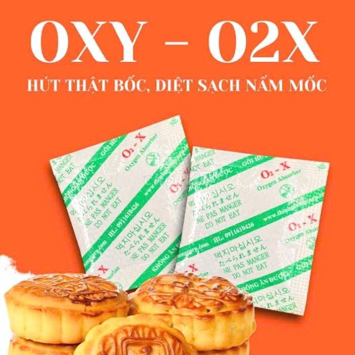 Gói hút oxy O2X 50cc ngăn mốc bánh trung thu. Mua bán Đồ ăn, thực phẩm và các loại khác tại Quận 12 Tp Hồ Chí Minh được đăng bởi Công Ty Hút Ẩm Thịnh Phong hình 1
