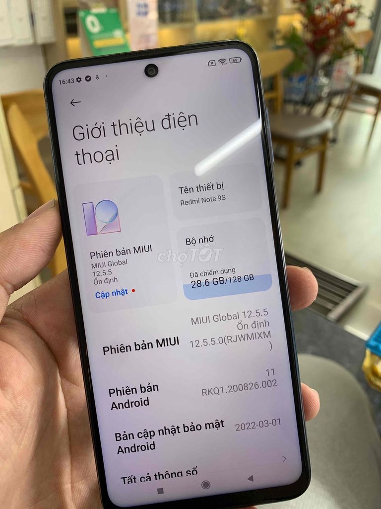 Xiaomi Redmi Note 9S 128GB Xanh. Mua bán Điện thoại tại Quận 6 Tp Hồ Chí Minh được đăng bởi Nguyễn Kiệt hình 1