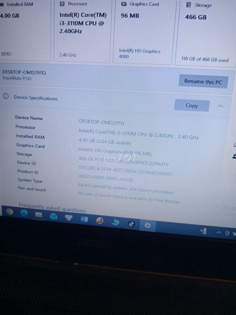 Đã qua sử dụng. Mua bán Laptop tại Quận Long Biên Hà Nội được đăng bởi Loc Than hình 1