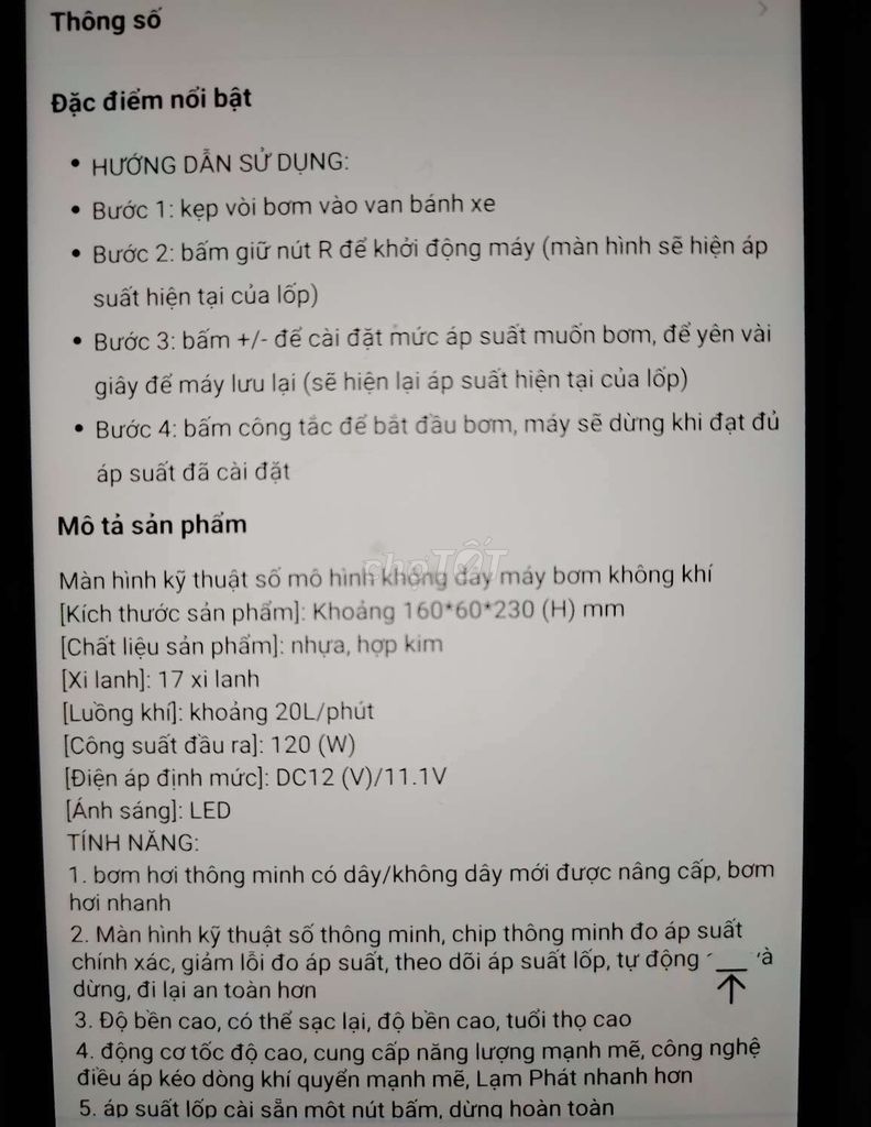 Bơm hơi xe máy SUI TU cầm tay gọn khỏe nguyên hộp. Mua bán Phụ tùng xe tại Quận Hoàn Kiếm Hà Nội được đăng bởi Hữu Thọ hình 5