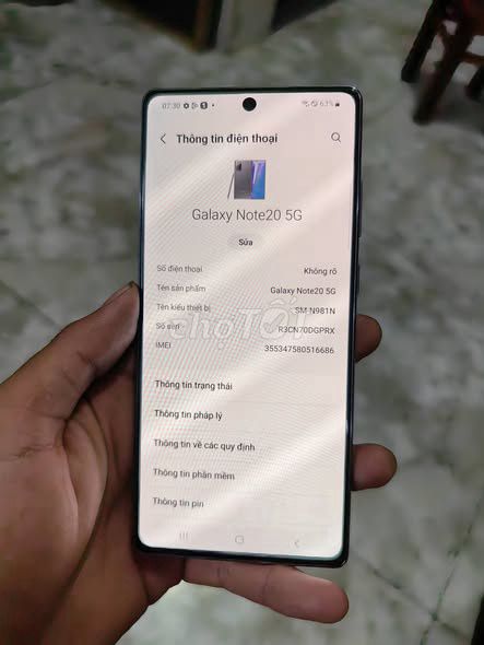 Samsung Note 20 5G 8GB/256GB Đen. Mua bán Điện thoại tại Quận 1 Tp Hồ Chí Minh được đăng bởi Hội Đồ Điện Tử hình 1