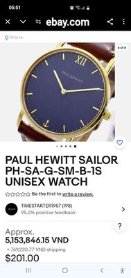Đồng hồ Unisex Đức Paul Hewitt