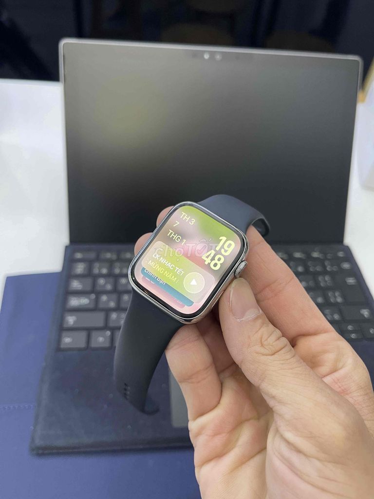 Apple Watch s7 45mm gps Bản thép trắng đẹp zin