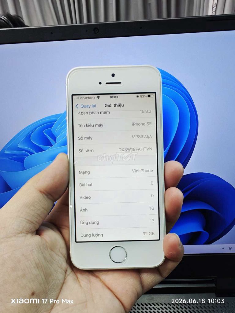 Apple iPhone SE (2016) 32GB Trắng pin mới. Mua bán Điện thoại tại Huyện Thanh Trì Hà Nội được đăng bởi Quang Quý hình 1