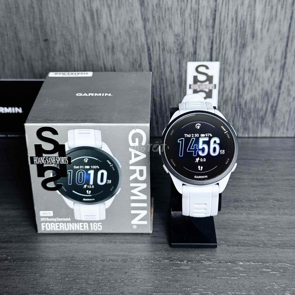 GARMIN FORERUNNER 165 TRẮNG CHÍNH HÃNG FULLBOX