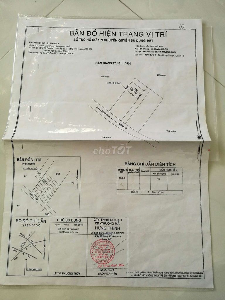 0918000431 - Đất 48m2 ( 4x12 ) Lê Minh Nhựt , Tân Thông Hội