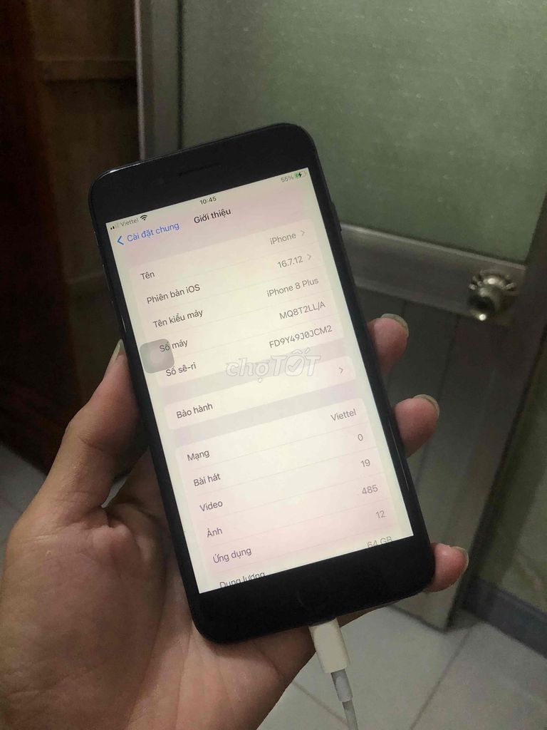 Apple iPhone 8 Plus 64GB Đen Đã sử dụng. Mua bán Điện thoại tại Huyện Thới Lai Cần Thơ được đăng bởi Gọi Số Trên Ảnh hình 1