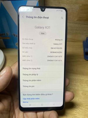 Có cái đt Samsung a31 cần bán. Mua bán Điện thoại tại Thành phố Thủ Đức Tp Hồ Chí Minh được đăng bởi ChiThien Trần