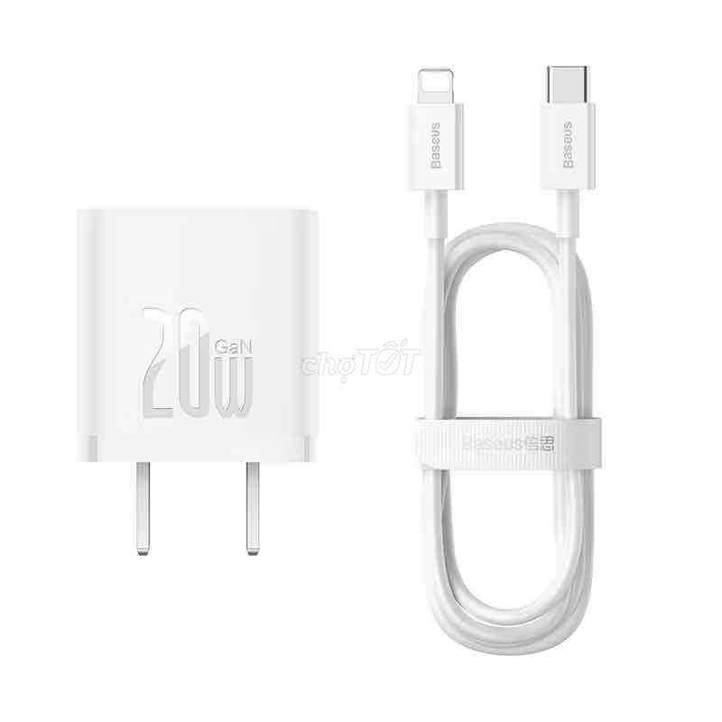 Củ sạc nhanh Baseus PD 20W GaN5 1C Trắng. Mua bán Phụ kiện (Màn hình, Chuột...) tại Huyện Yên Định Thanh Hóa được đăng bởi Nguyễn Giang hình 1