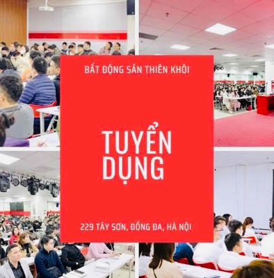 TUYỂN CVKD BẤT ĐỘNG SẢN MÔI GIỚI NHÀ ĐẤT HÀ NỘI. Việc làm tại Quận Hai Bà Trưng Hà Nội được đăng bởi Tập đoàn Bất Động Sản Thiên Khôi hình 1