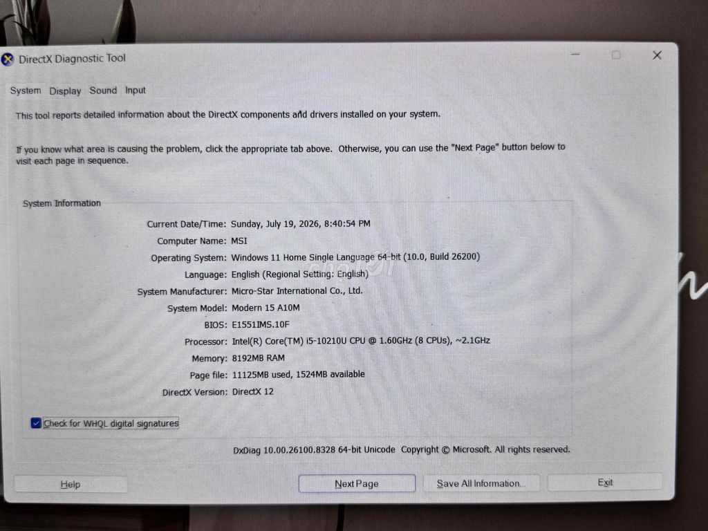 MSI MODERN 15 A10M Intel Core i5 8GB. Mua bán Laptop tại Thành phố Thủ Dầu Một Bình Dương được đăng bởi Lê Trọng Tấn hình 1