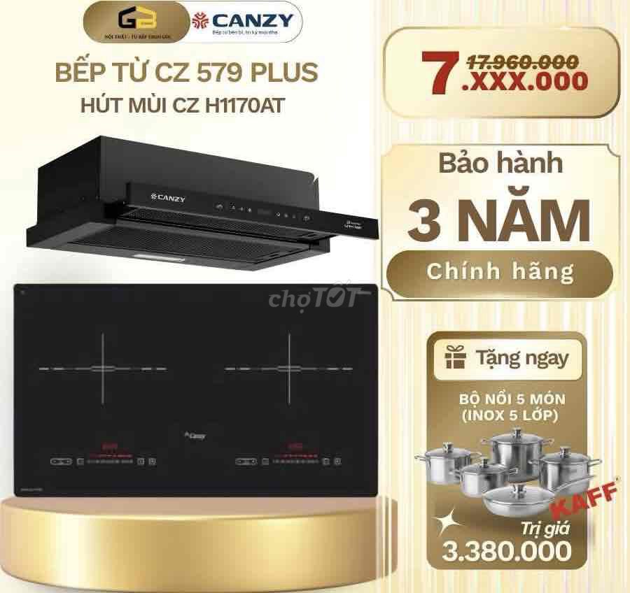 Bếp từ Canzy CZ-579 Plus Kính Kanger Đen. Mua bán Bếp, lò, đồ điện nhà bếp tại Quận Thanh Khê Đà Nẵng được đăng bởi Huỳnh Thị Thúy Loan hình 1