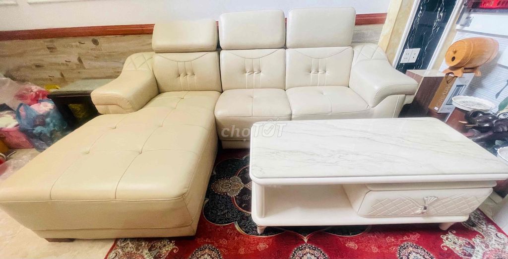 Sofa góc Da Kem Nhập khẩu 2.5m. Mua bán Bàn ghế tại Quận Gò Vấp Tp Hồ Chí Minh được đăng bởi Tên chưa cung cấp hình 1