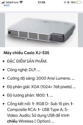 Máy chiếu Casio SJ-35 mới 95% sản xuất tại Nhật.. Mua bán Đồ dùng văn phòng tại Thành phố Thủ Đức Tp Hồ Chí Minh được đăng bởi A Long