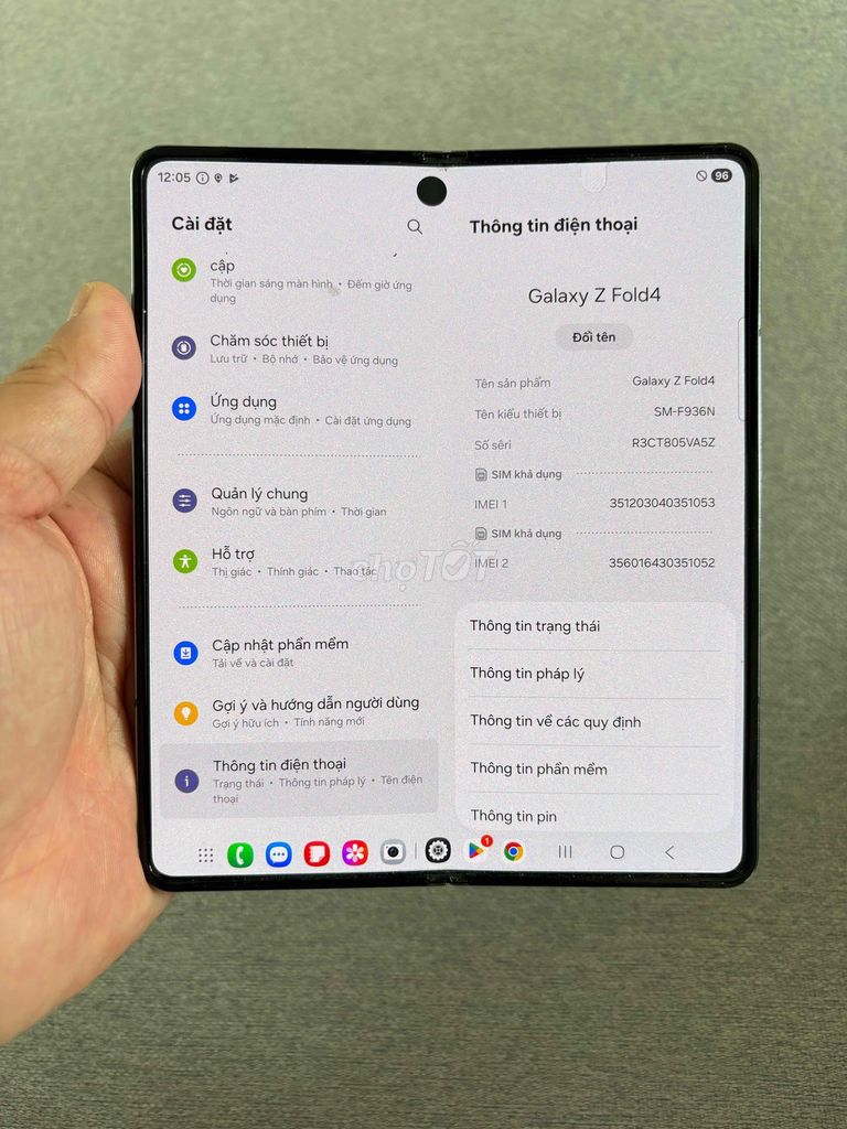 Samsung Galaxy ZFold 4 5G sài ngon cực rẻ. Mua bán Điện thoại tại Thành phố Đà Lạt Lâm Đồng được đăng bởi Điện thoại giá rẻ Đà Lạt hình 1