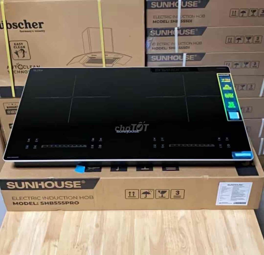 Bếp từ SUNHOUSE SHB555PRO Đen Kính cường lực. Mua bán Bếp, lò, đồ điện nhà bếp tại Quận Bắc Từ Liêm Hà Nội được đăng bởi Lê Quân hình 1