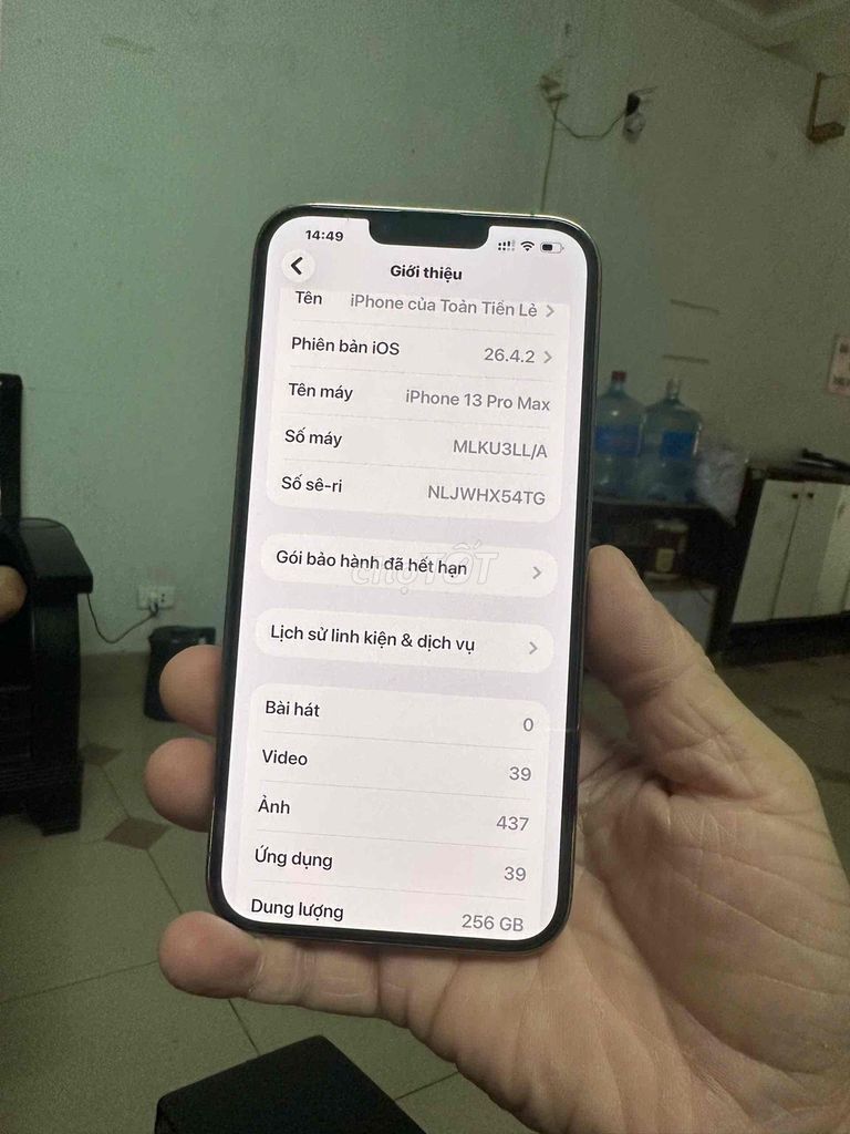 Apple iPhone 13 Pro Max 256GB Vàng Đã sử dụng. Mua bán Điện thoại tại Quận Thanh Xuân Hà Nội được đăng bởi Toản Tiền Lẻ hình 1