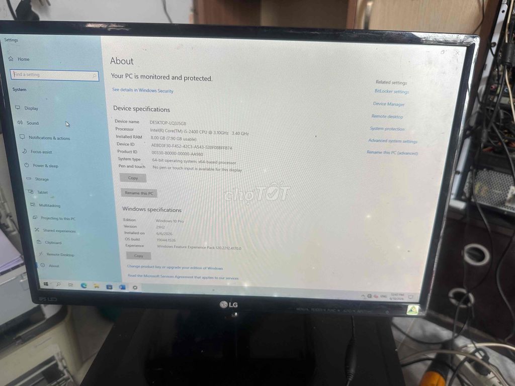 Máy tính để bàn i5-2400 8GB/120GB. Mua bán Máy tính để bàn tại Quận Tân Phú Tp Hồ Chí Minh được đăng bởi PHẠM HÙNG DŨNG hình 1