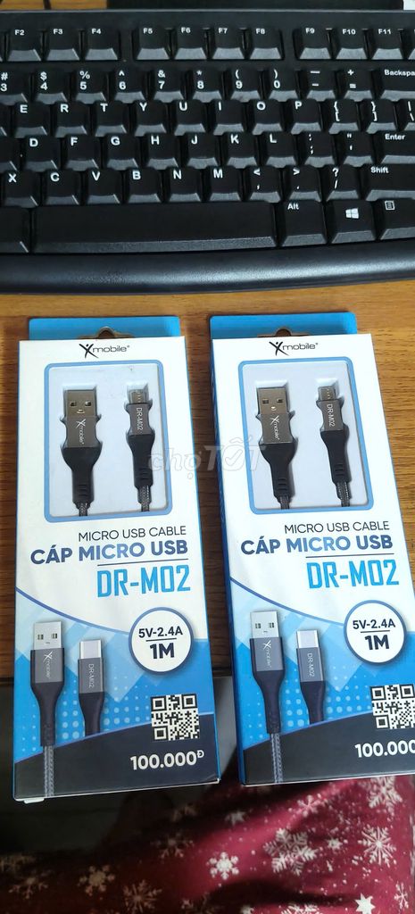 Cáp sạc Xmobile DR-M02 1m USB-A và Micro USB. Mua bán Phụ kiện (Màn hình, Chuột...) tại Quận Bình Thạnh Tp Hồ Chí Minh được đăng bởi Hung hình 1