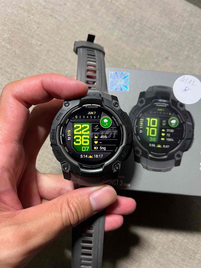 Đồng hồ thông minh Garmin Instinct 3 Amoled Xám. Mua bán Thiết bị đeo thông minh tại Quận Hải Châu Đà Nẵng được đăng bởi Anh Tường hình 1