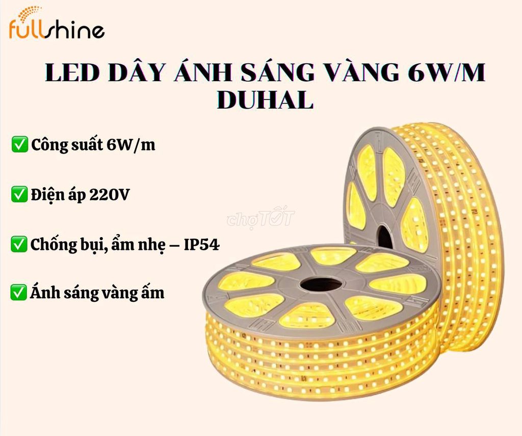 Đèn LED dây Fullshine Vàng 6W/m. Mua bán Đèn tại Quận Hai Bà Trưng Hà Nội được đăng bởi Trung Hiếu Fullshine hình 1