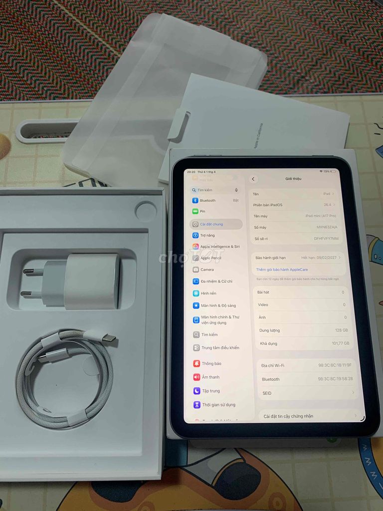 Apple iPad mini 128GB Xám. Mua bán Máy tính bảng tại Quận Kiến An Hải Phòng được đăng bởi Mèo Gấu hình 1