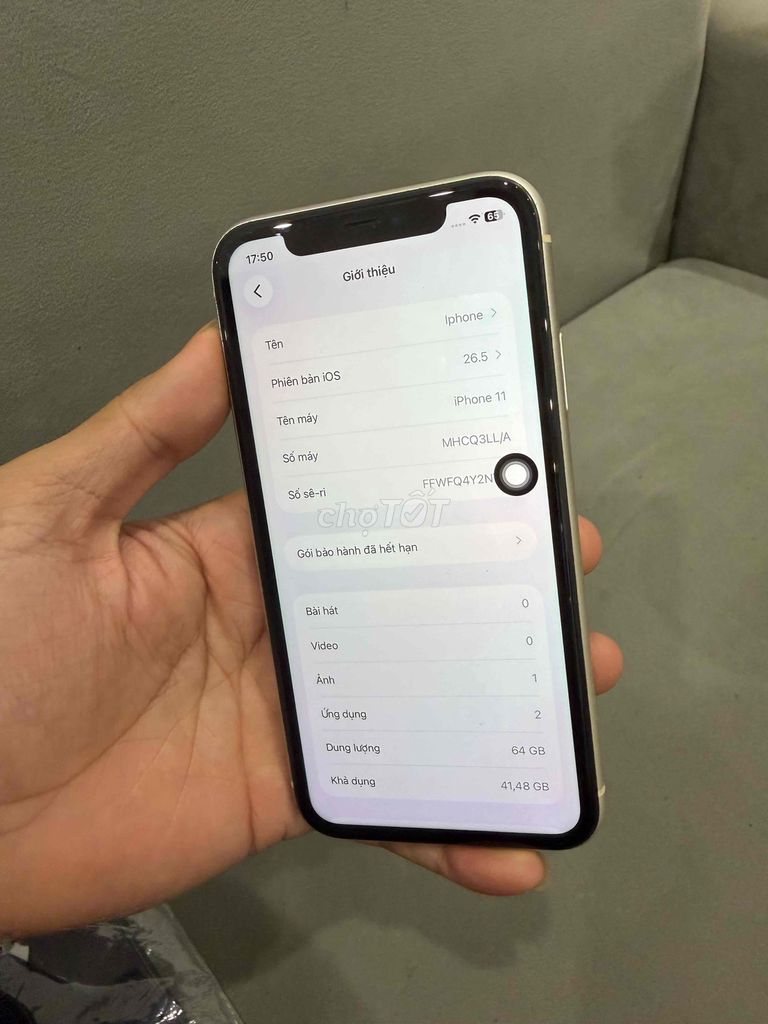 Apple iPhone 11 64GB Trắng zin ngon pin cao. Mua bán Điện thoại tại Quận Đống Đa Hà Nội được đăng bởi Ng Hoang Anh hình 1
