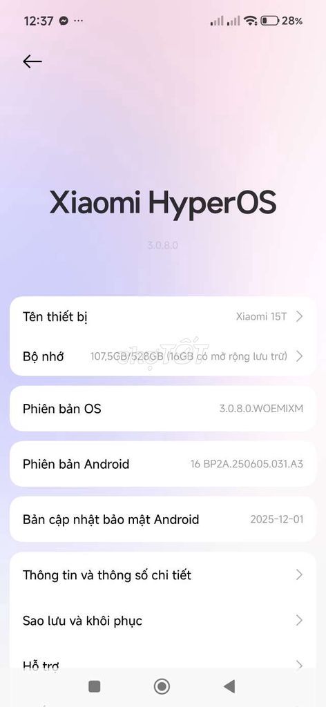 Xiaomi 15T 512GB Vàng. Mua bán Điện thoại tại Thành phố Tuy Hòa Phú Yên được đăng bởi Trang hình 1