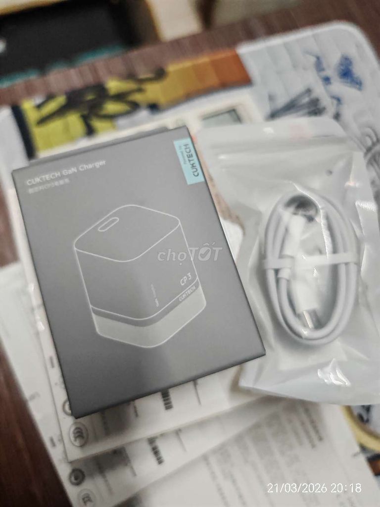 CUKTECH CP3 Sạc GaN 40W iPhone + Cáp sạc. Mua bán Phụ kiện (Màn hình, Chuột...) tại Thành phố Thuận An Bình Dương được đăng bởi Phụ kiện NaVy hình 1