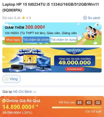 𝐓𝐢𝐞̂́𝐭 𝐤𝐢𝐞̣̂𝐦 𝐡𝐨̛𝐧 𝐦𝐮𝐚 𝐦𝐨̛́𝐢 𝐠𝐚̂̀𝐧 𝟓𝐭𝐫 - laptop HP. Mua bán Laptop tại Thành phố Buôn Ma Thuột Đắk Lắk được đăng bởi HD Store 