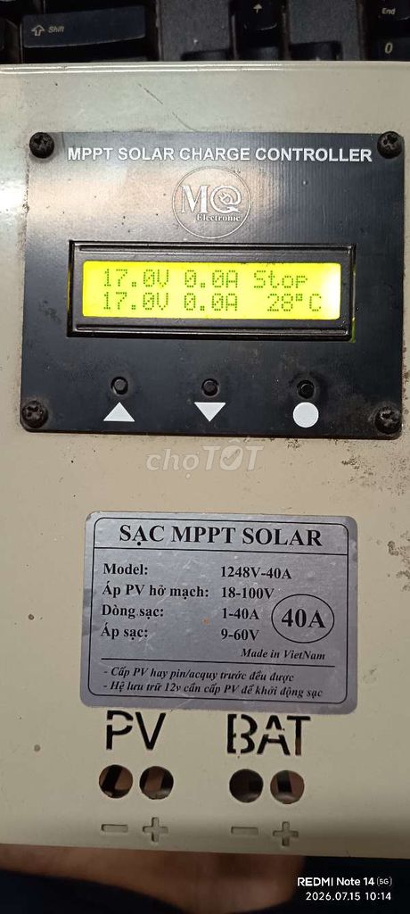 Bộ điều khiển sạc M@ Electronic 1248V-40A Việt Nam. Mua bán Đồ chuyên dụng, Giống nuôi trồng tại Thành phố Thủ Dầu Một Bình Dương được đăng bởi Tên chưa cung cấp hình 1