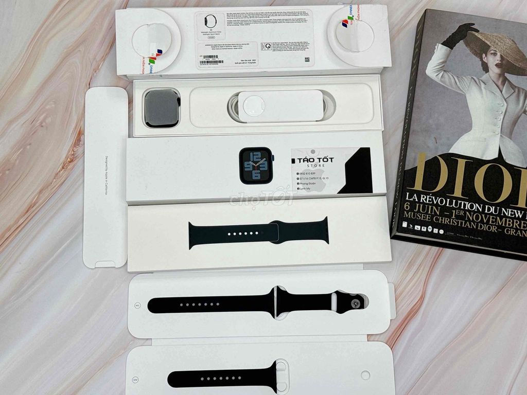 Apple wacth SE2 44mm nhôm đen midnight vna fulbox