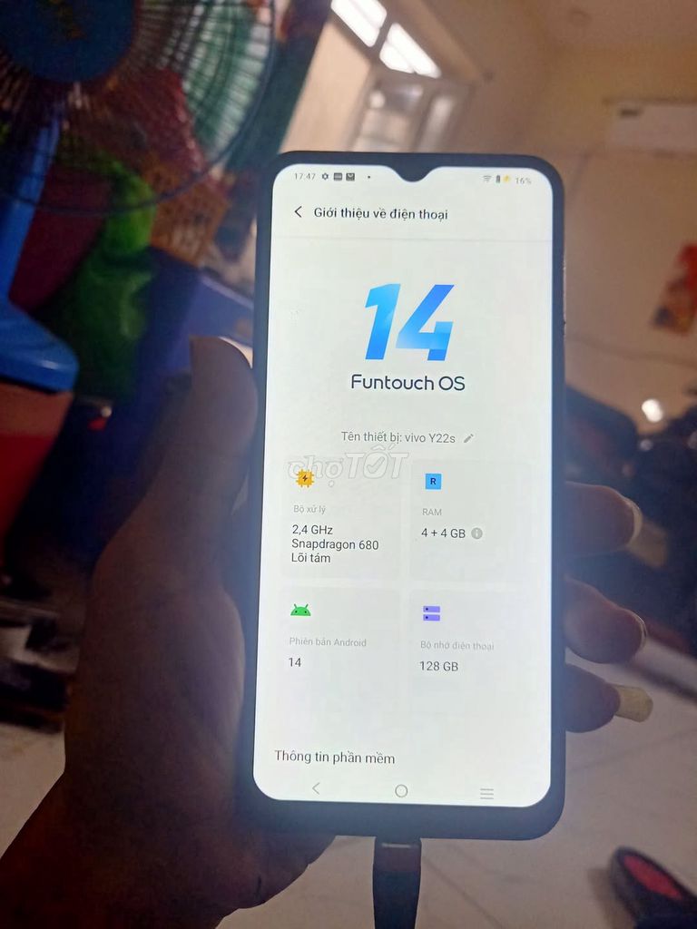 Vivo Y22s 8GB/128GB Snapdragon 680. Mua bán Điện thoại tại Quận 12 Tp Hồ Chí Minh được đăng bởi Hội Đồ Điện Tử hình 1