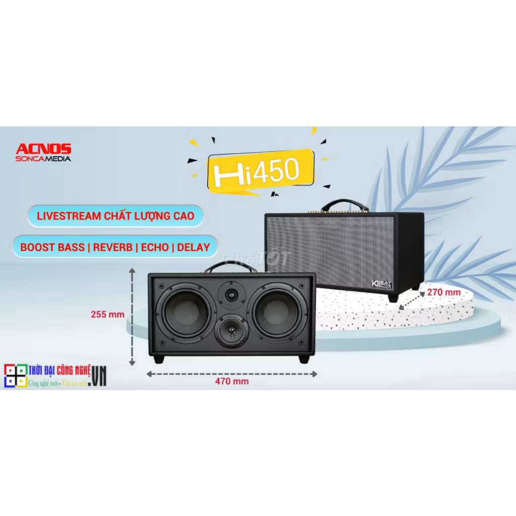 Loa karaoke Acnos Hi450 Đen 200W. Mua bán Tivi, Âm thanh tại Quận Phú Nhuận Tp Hồ Chí Minh được đăng bởi Xuân Lâm hình 1