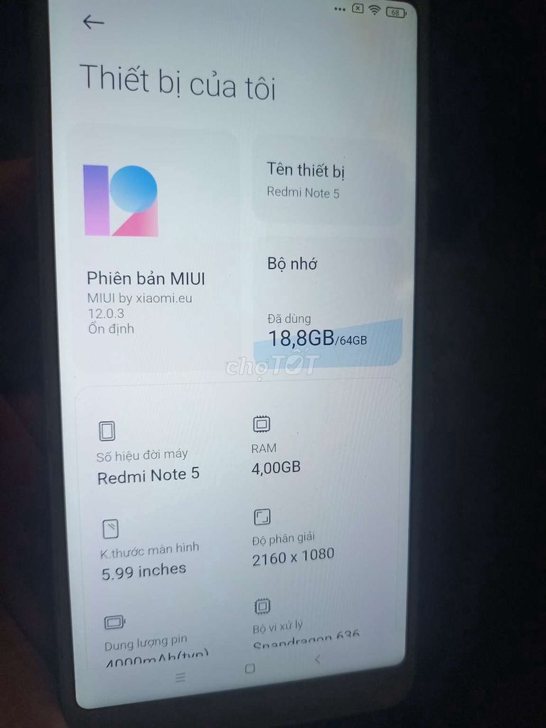 Linh kiện nguyên cây xiaomi Redmi Note 5. Mua bán Linh kiện (RAM, Card...) tại Thành phố Bến Tre Bến Tre được đăng bởi Chương hình 1