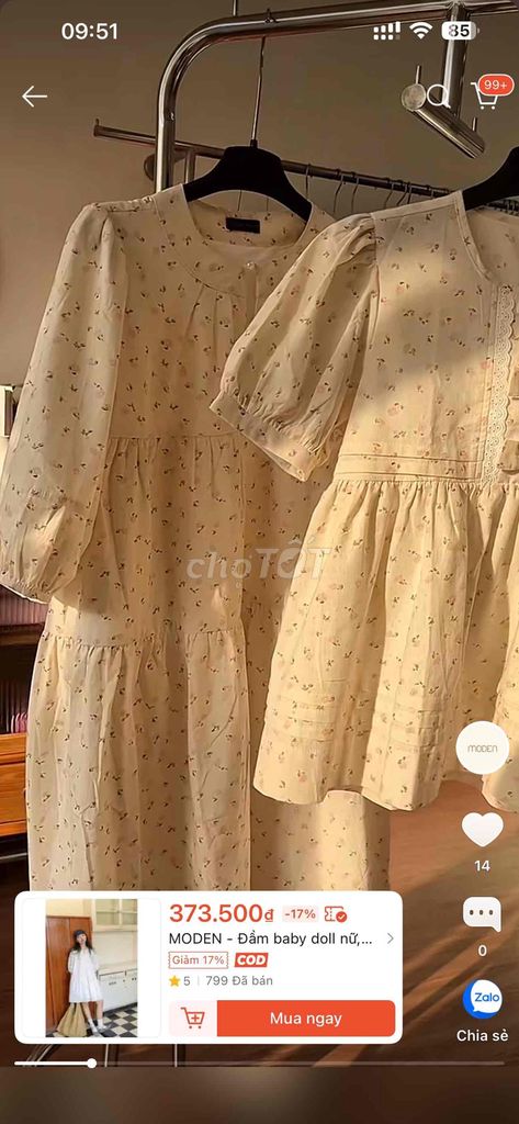 Đầm babydoll Nữ Freesize. Mua bán Quần áo tại Quận 12 Tp Hồ Chí Minh được đăng bởi Thi Thi hình 1