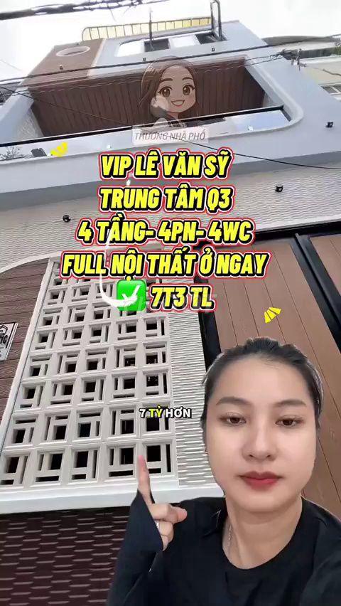 Bán Nhà Phố Lê Văn Sỹ, Quận 3, 4 Tầng Ở Ngay
