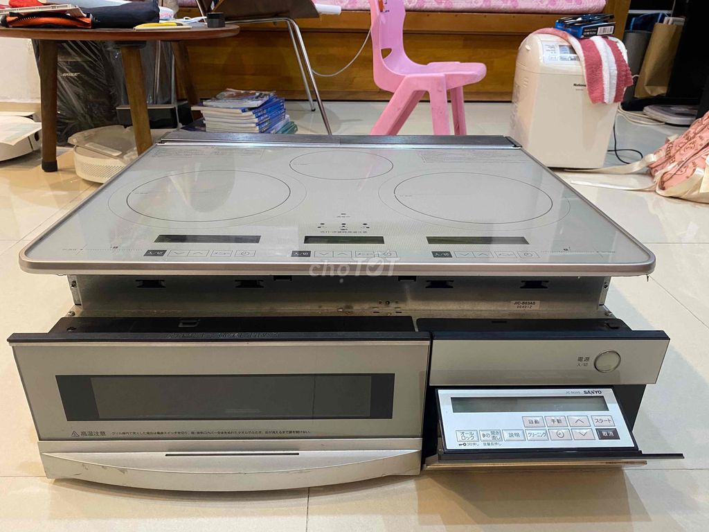 bếp từ Sanyo nội địa Nhật điện 220v 3 từ full vip