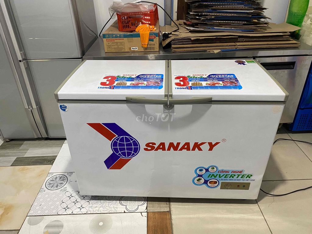 Tủ đông Sanaky 350L Inverter 2 ngăn đông mát Trắng. Mua bán Tủ lạnh tại Quận Tân Phú Tp Hồ Chí Minh được đăng bởi mai oanh hình 1