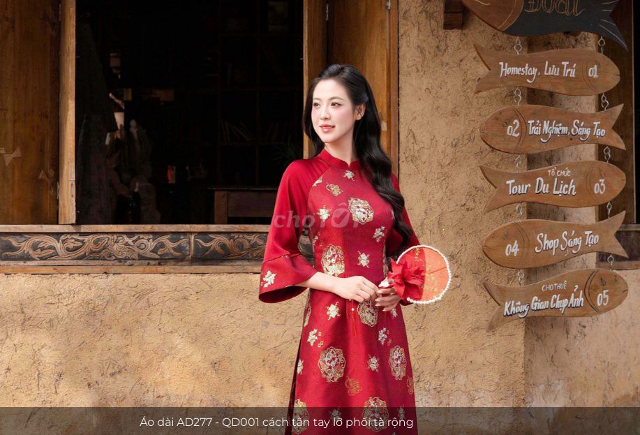 Áo dài cách tân AD277 Nữ Đỏ. Mua bán Quần áo tại Huyện Thăng Bình Quảng Nam được đăng bởi ngô thị thùy trang hình 1