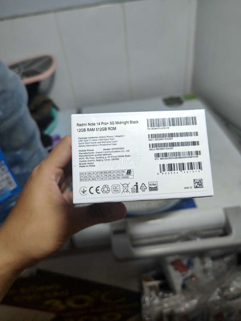 Xiaomi Redmi Note 14 Pro+ 5G 512GB Đen Mới. Mua bán Điện thoại tại Quận Bình Tân Tp Hồ Chí Minh được đăng bởi Nhân hình 1