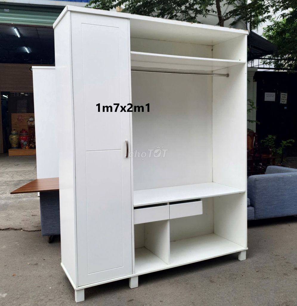 Tủ treo quần áo gỗ MDF, tủ áo quần gỗ MDF giá rẻ