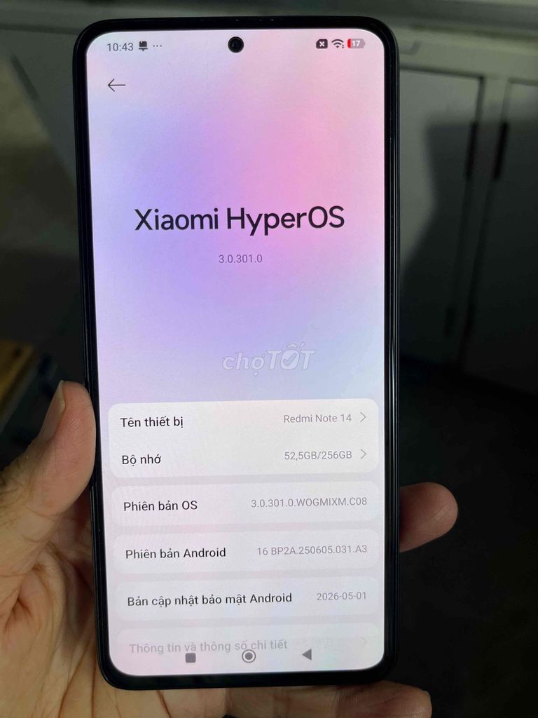 Xiaomi Redmi Note 14 8/256GB Đen. Mua bán Điện thoại tại Quận Gò Vấp Tp Hồ Chí Minh được đăng bởi heo lười hình 1