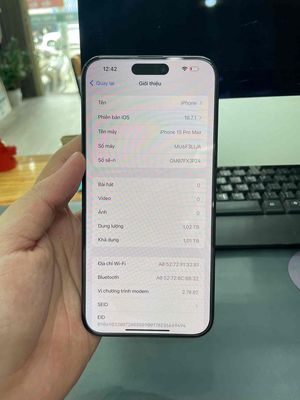 15PROMAX 1TB zin nguyên bản. pin 88%. Mua bán Điện thoại tại Quận Thanh Khê Đà Nẵng được đăng bởi Tín Phát Apple