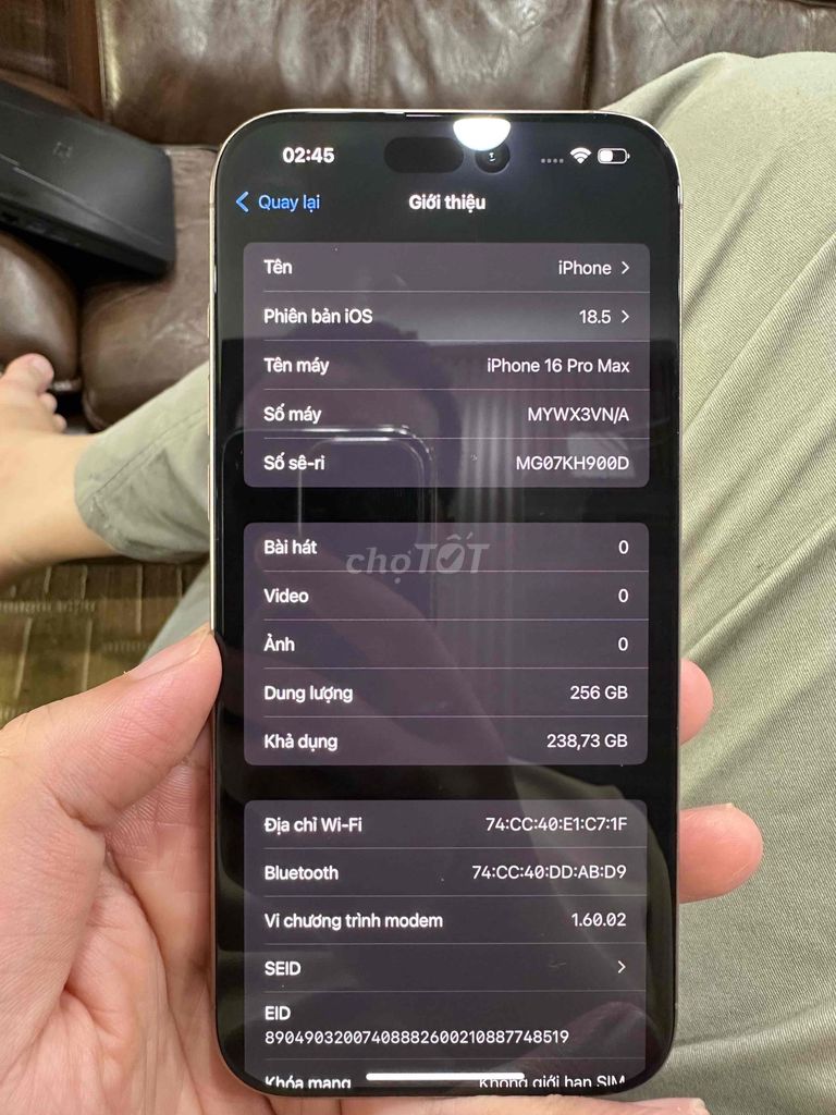 Apple iPhone 16 Pro Max 256GB Vàng VNA. Mua bán Điện thoại tại Quận Ba Đình Hà Nội được đăng bởi Ngô Ngọc Nam hình 1