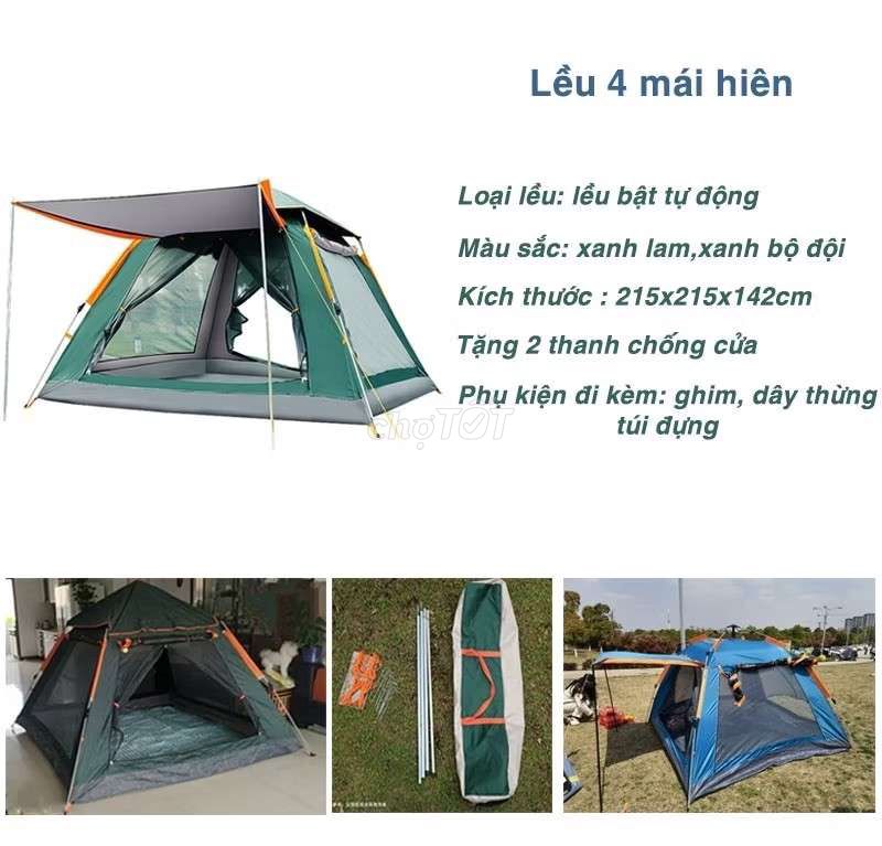 Lều cắm trại tự bung 3-4 người. Mua bán Đồ thể thao, Dã ngoại tại Quận Bình Thạnh Tp Hồ Chí Minh được đăng bởi Nguyen Son Hai hình 1