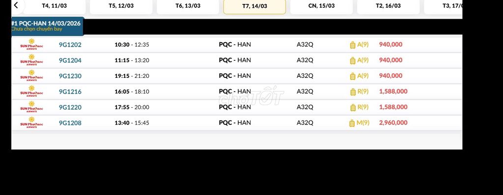 Vé máy bay nội địa Phú Quốc Thứ bảy 14/03/2026. Du lịch tại Quận 6 Tp Hồ Chí Minh được đăng bởi Nguyễn Minh Đức hình 1