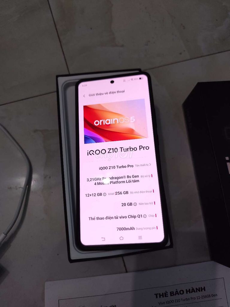 iQOO Z10 Turbo Pro 256GB Đen Mới. Mua bán Điện thoại tại Huyện Việt Yên Bắc Giang được đăng bởi thuan hình 1